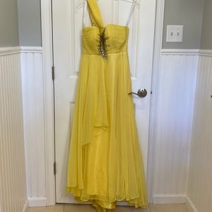 Yellow Night Moves Prom Dress
